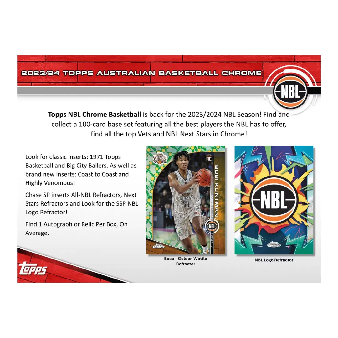 2023/24 Topps Chrome NBL Australian Basketball Hobby Box