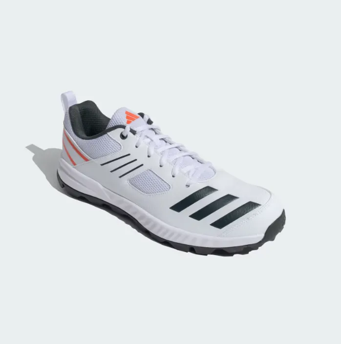 Adidas Cri Hase 23 M Cloud White / Legend Ivy / Solar Red Cricket Shoes