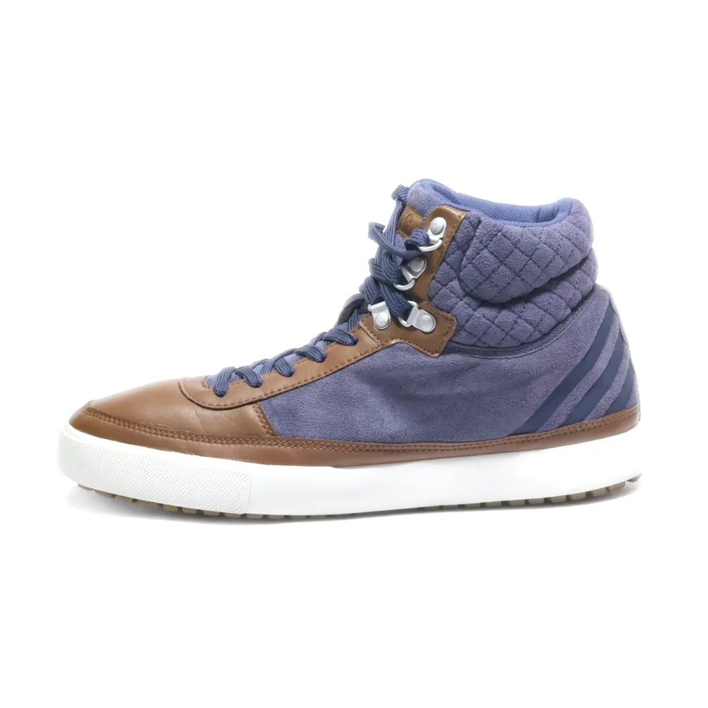 Adidas Neo Ankle Boots Suede Blue Colour For Men