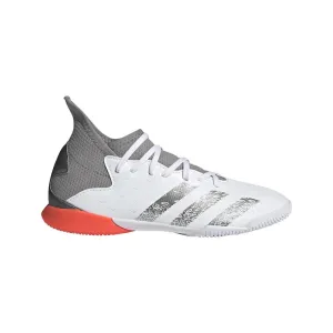 adidas Predator Freak .3 Junior IN Indoor Soccer Shoe - Cloud White/Iron Metallic/Solar Red