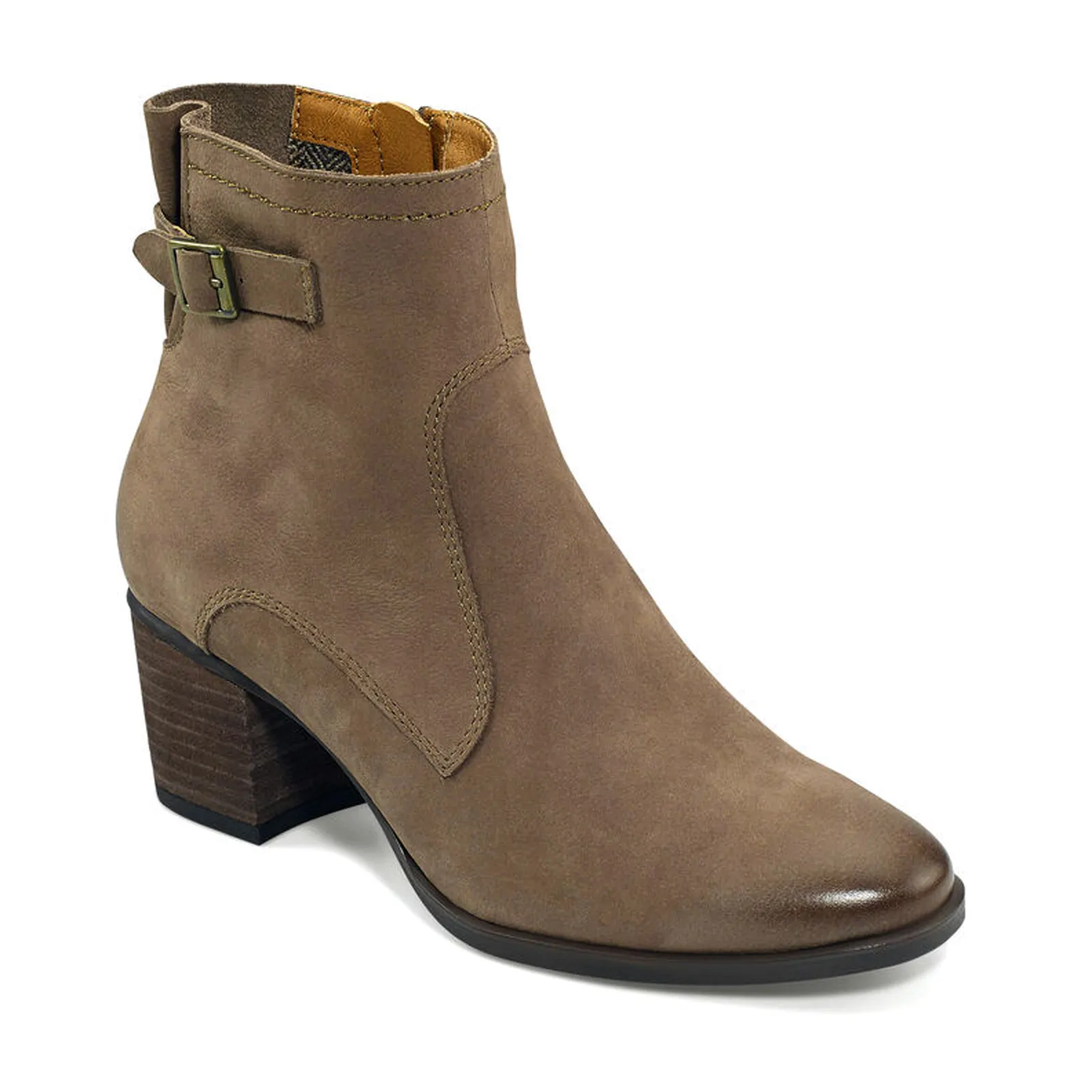 Aetrex Rubi Heeled Ankle Boot (Women) - Taupe