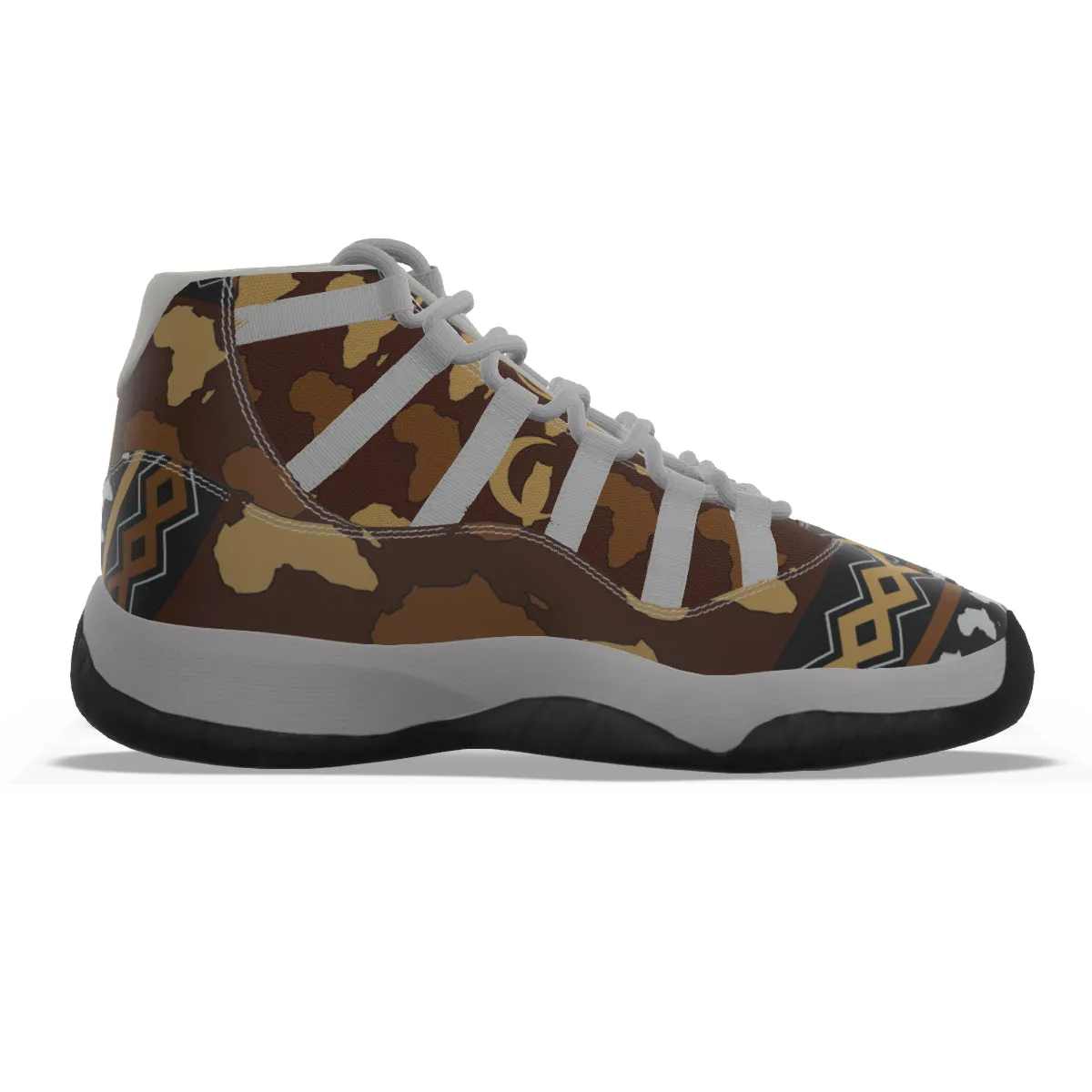 AFRICAN ORNEMENT High Top Basketball Shoes