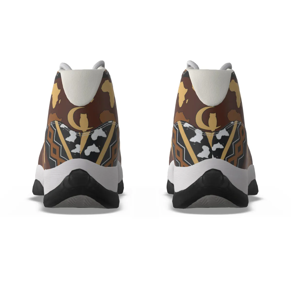 AFRICAN ORNEMENT High Top Basketball Shoes