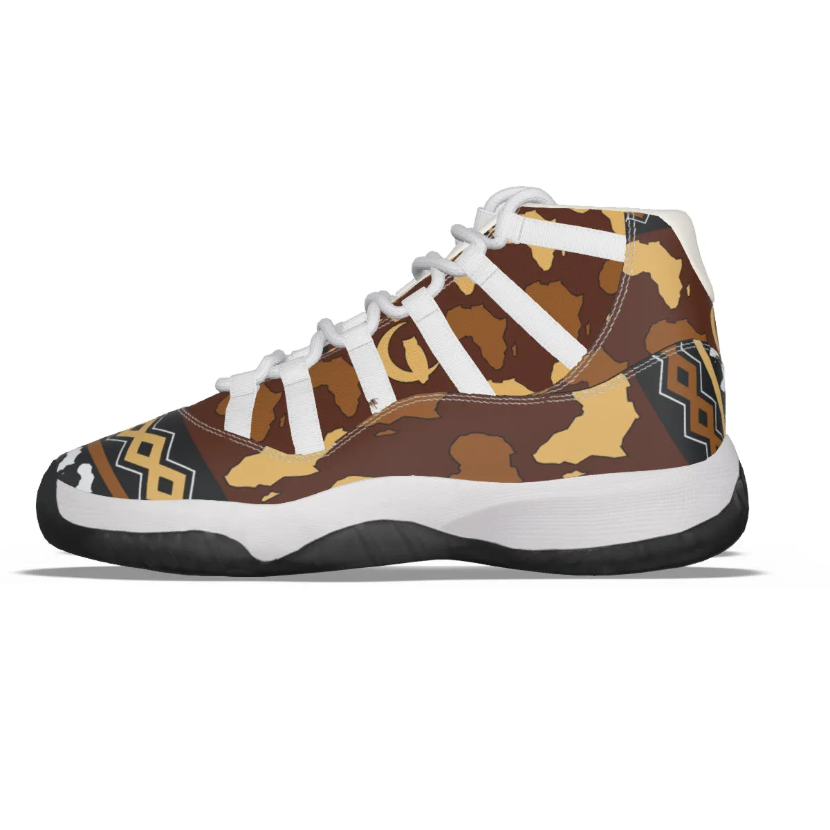 AFRICAN ORNEMENT High Top Basketball Shoes