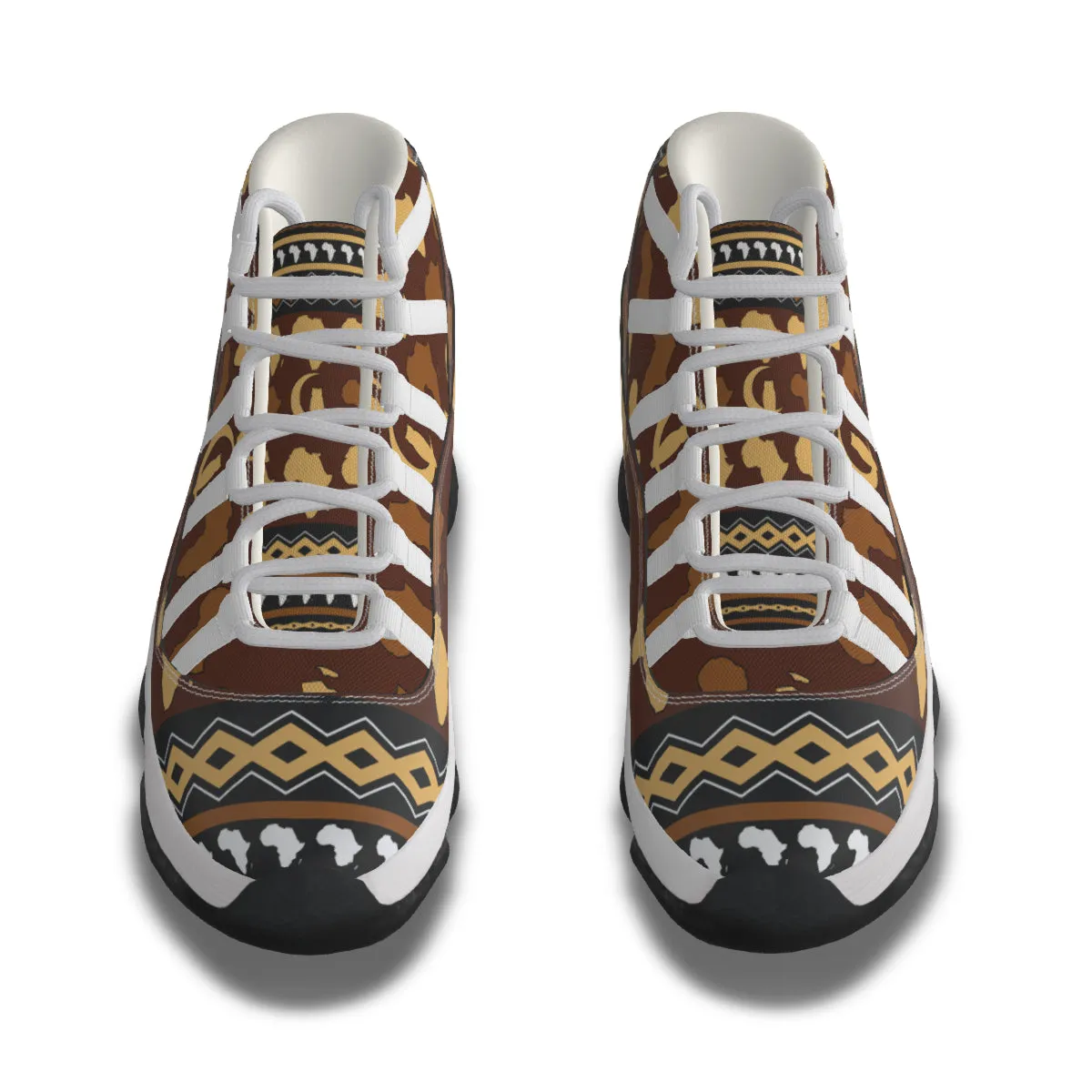 AFRICAN ORNEMENT High Top Basketball Shoes