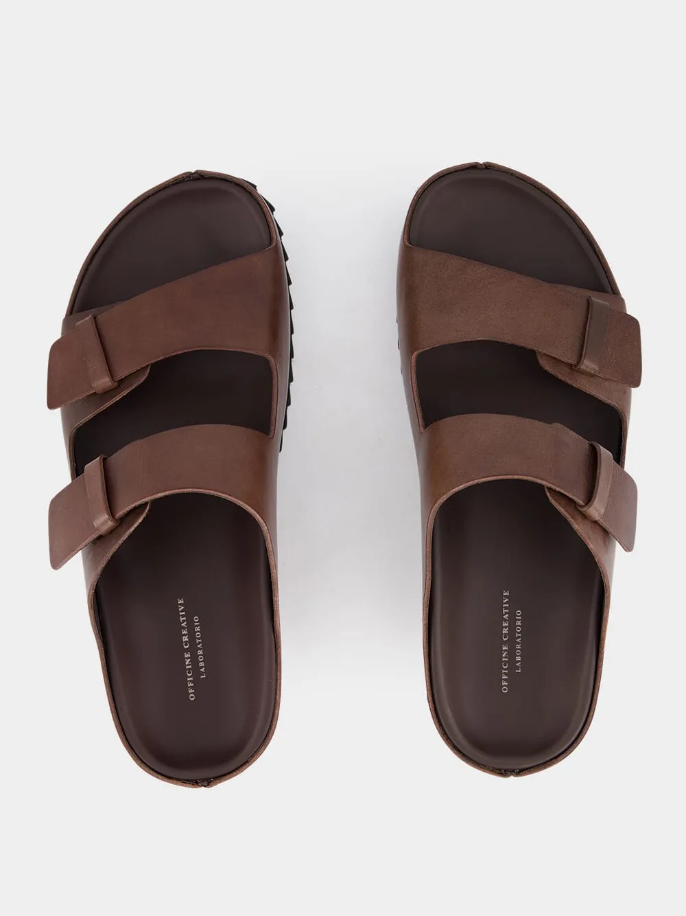 Agorà Coffee Leather Slides