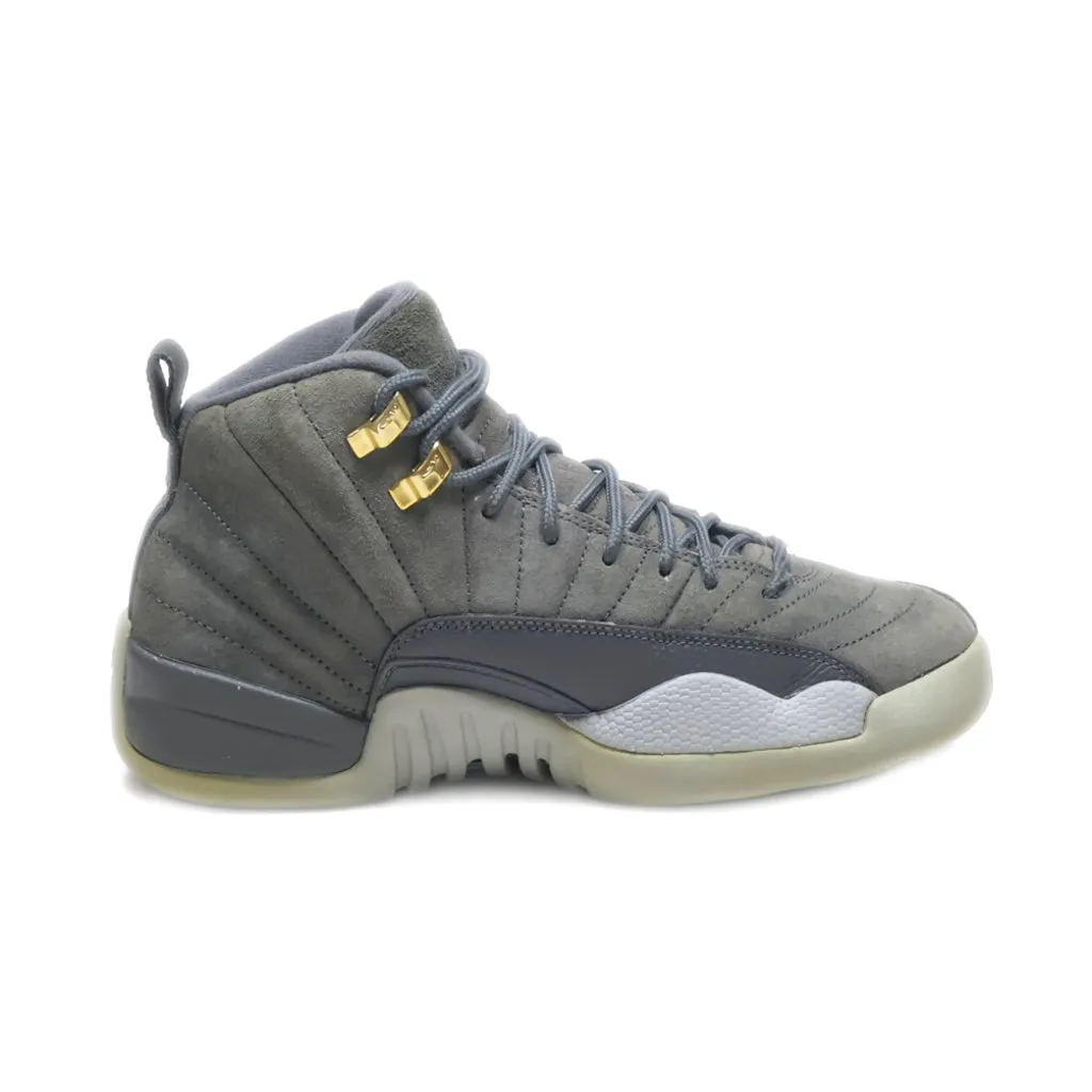 Air Jordan Retro 12 Sneakers Suede Grey Colour For Kids