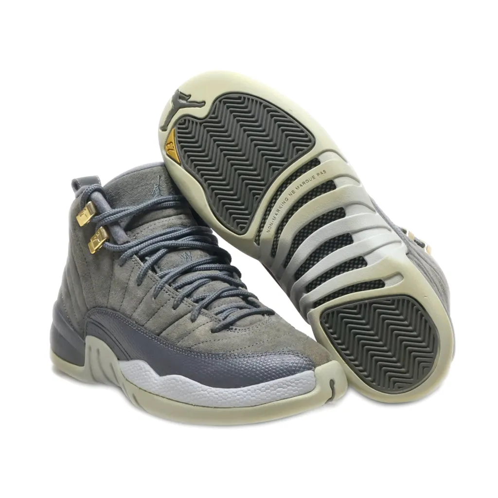 Air Jordan Retro 12 Sneakers Suede Grey Colour For Kids