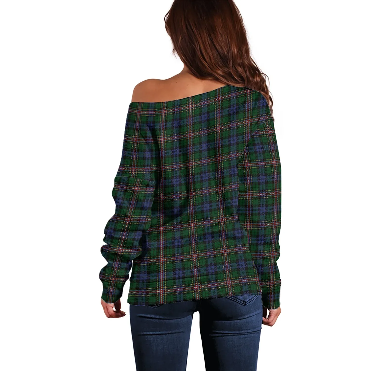 Allison Tartan Off Shoulder Women Sweater