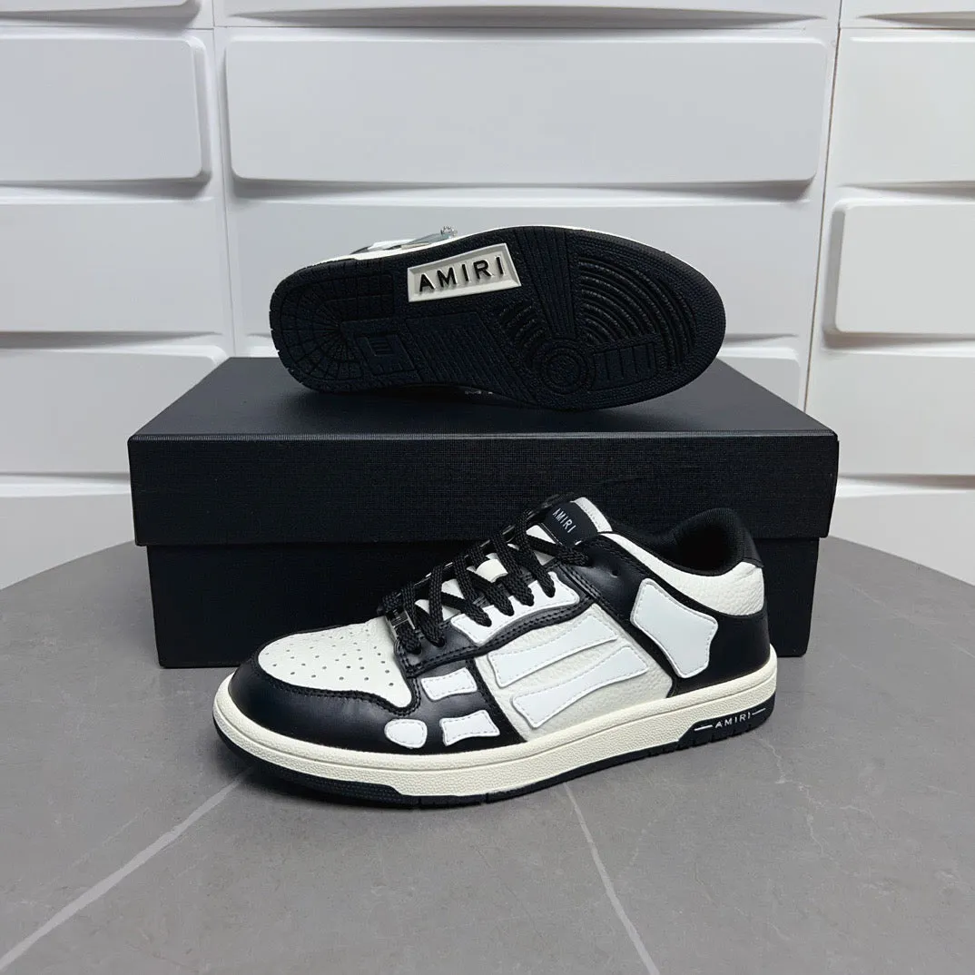 AMR Skel Top Low Black and White Sneakers-146