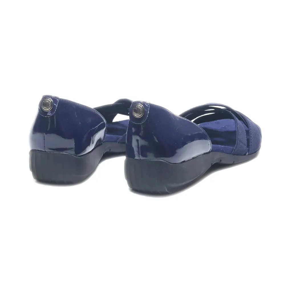 Anne Klein Flat Sandals Fabric Blue Colour For Women