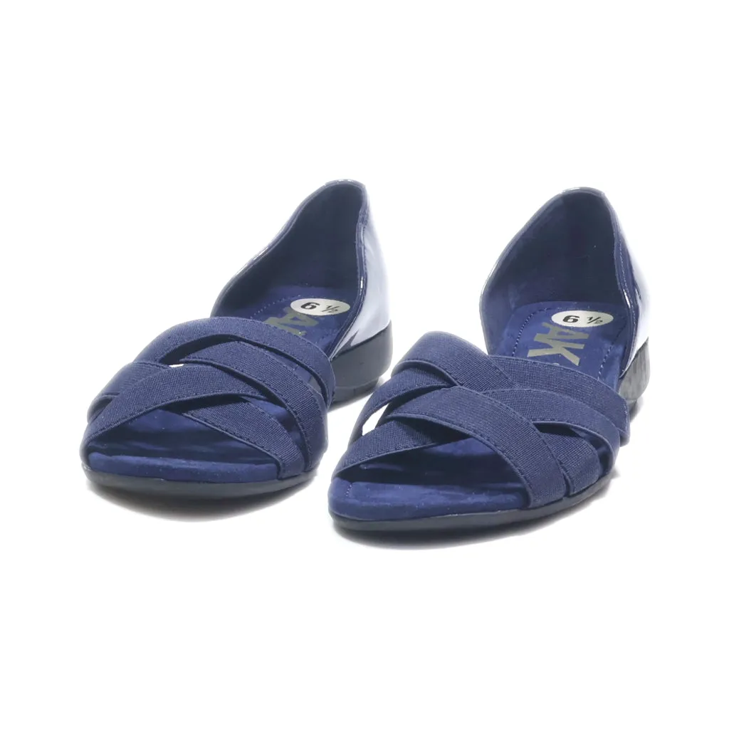 Anne Klein Flat Sandals Fabric Blue Colour For Women