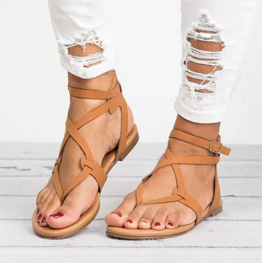 Annika - Playful Jelly Roman Sandals for Women