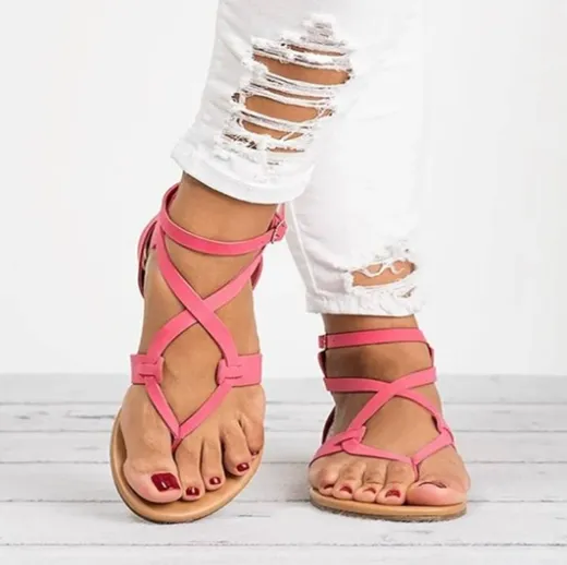 Annika - Playful Jelly Roman Sandals for Women