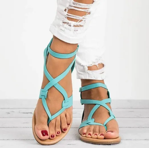 Annika - Playful Jelly Roman Sandals for Women