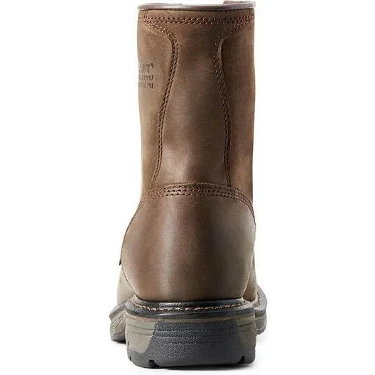 Ariat Men's WorkHog 8" Comp Toe WP Western Work Boot - Oily Brown - 10011943