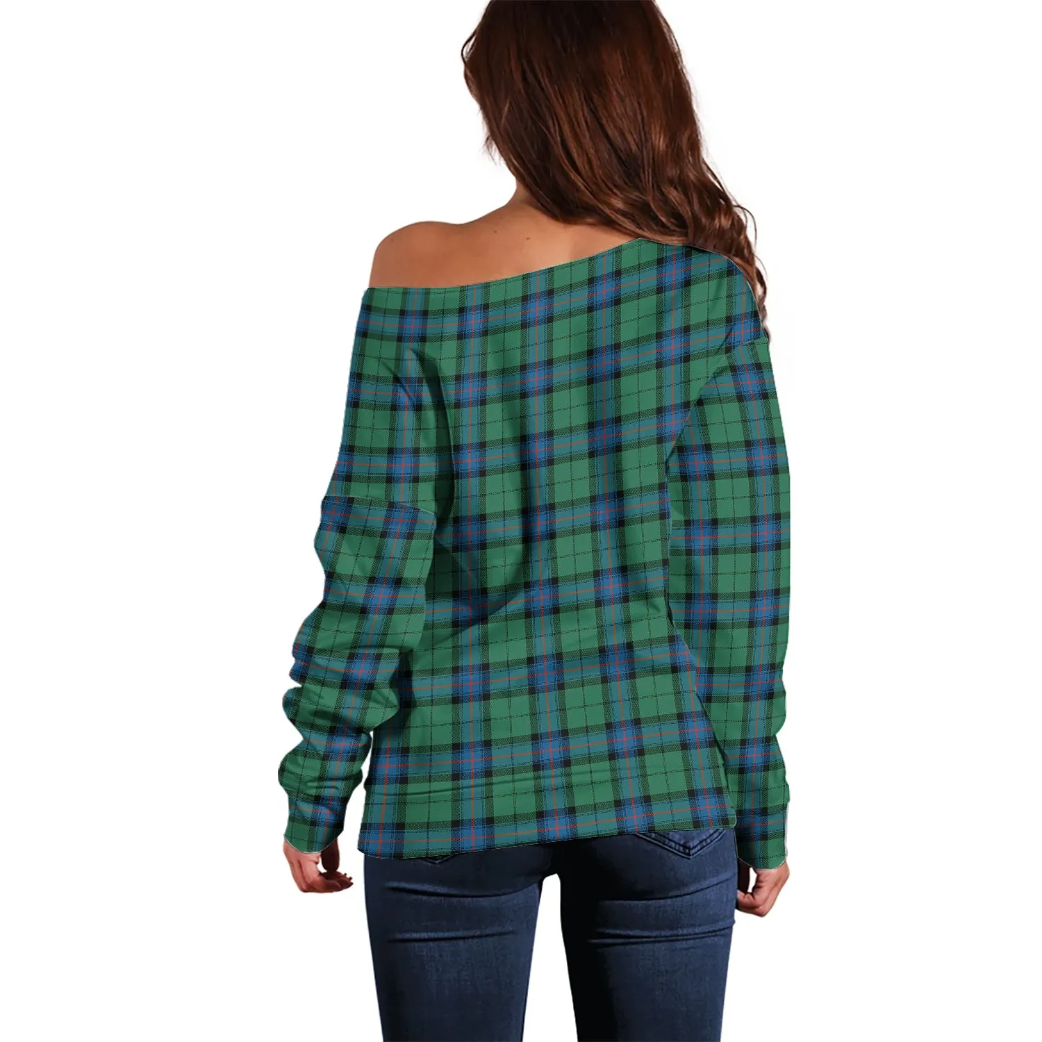 Armstrong Ancient Tartan Off Shoulder Women Sweater