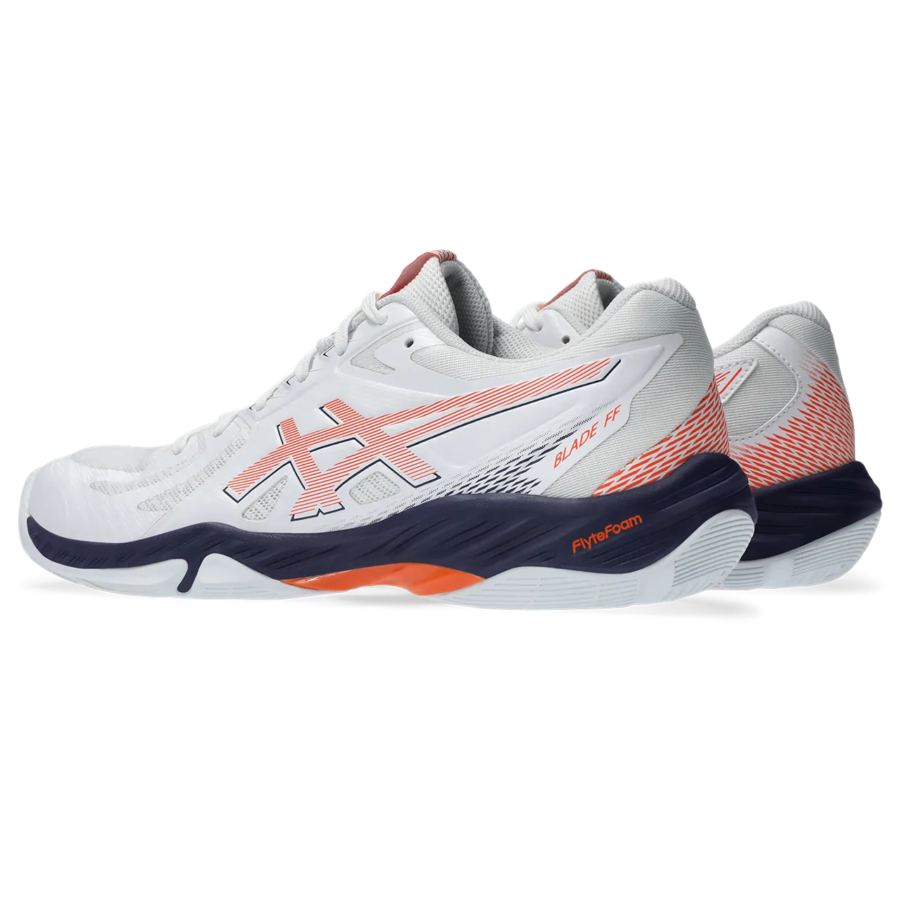 Asics Men's Blade FF Indoor Court Shoes White Nova Orange SS25