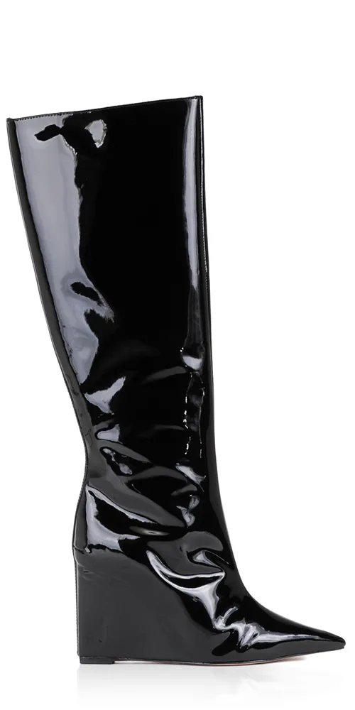 Asya Up Patent Leather Boot