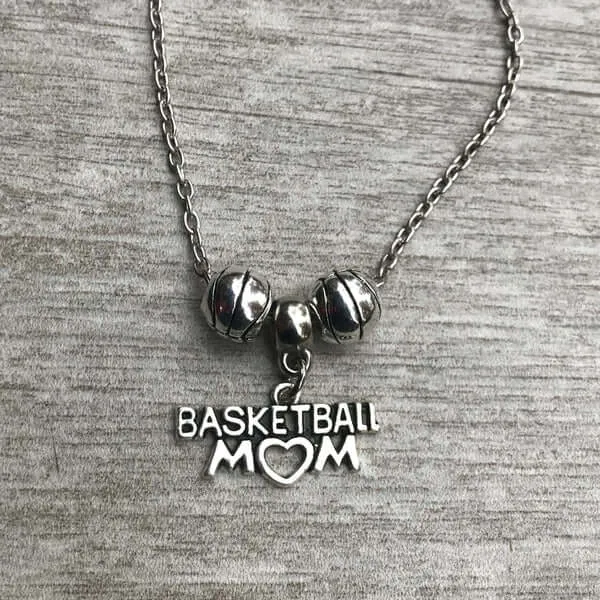 Basketball Mom Charm Necklace