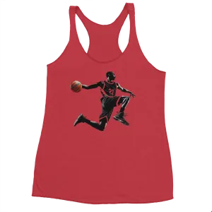 Basketball Player Mid-Air Design - Women's Racerback Tank Top | Next Level 6733