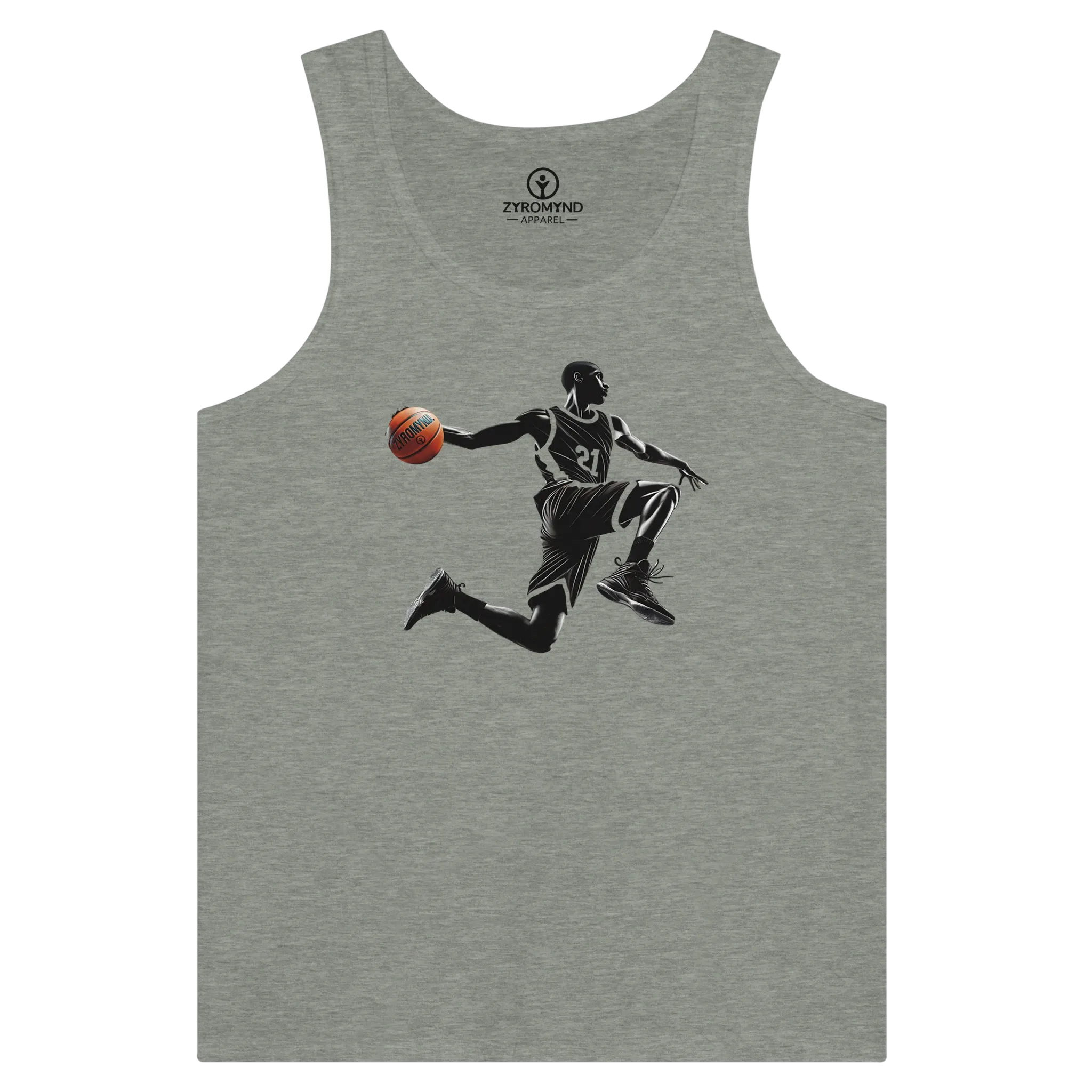 Basketball Player Mid-Air - Premium Unisex Tank Top