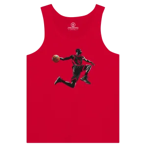 Basketball Player Mid-Air - Premium Unisex Tank Top