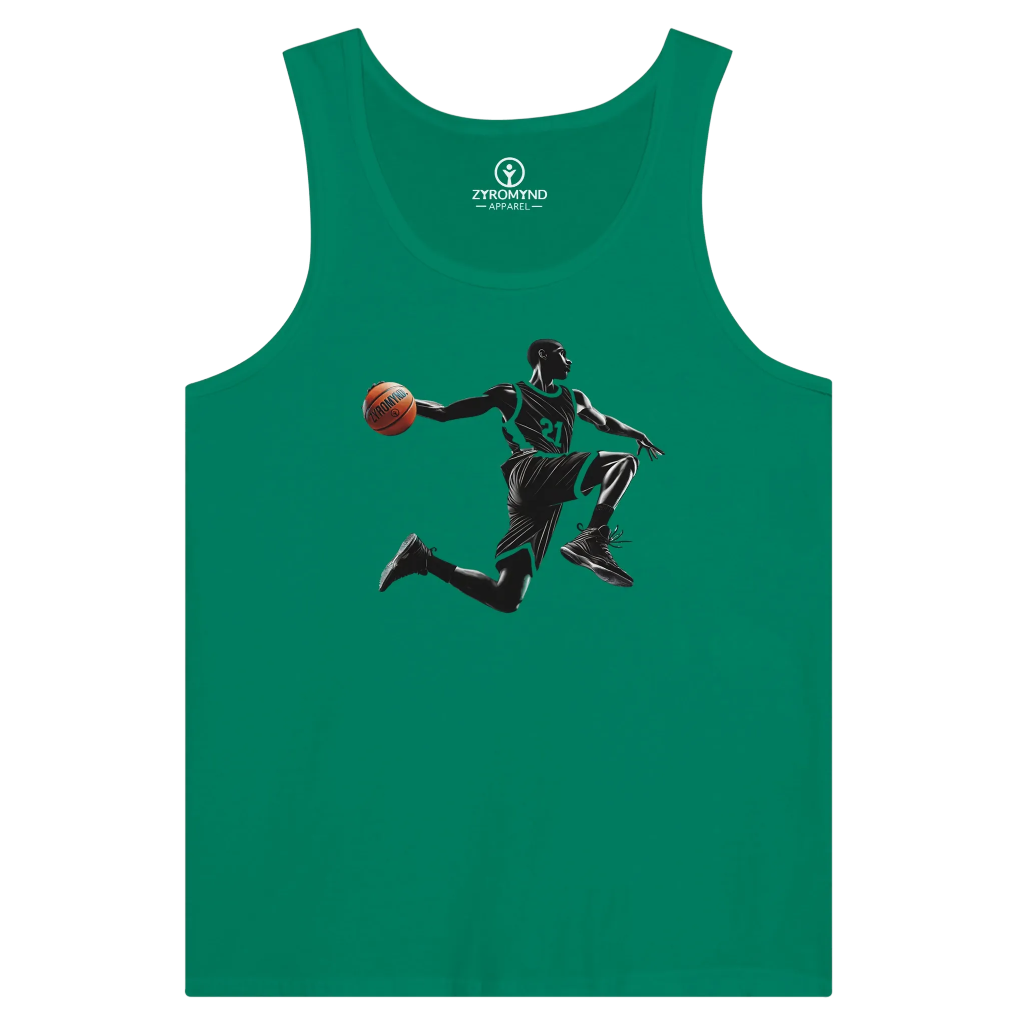 Basketball Player Mid-Air - Premium Unisex Tank Top