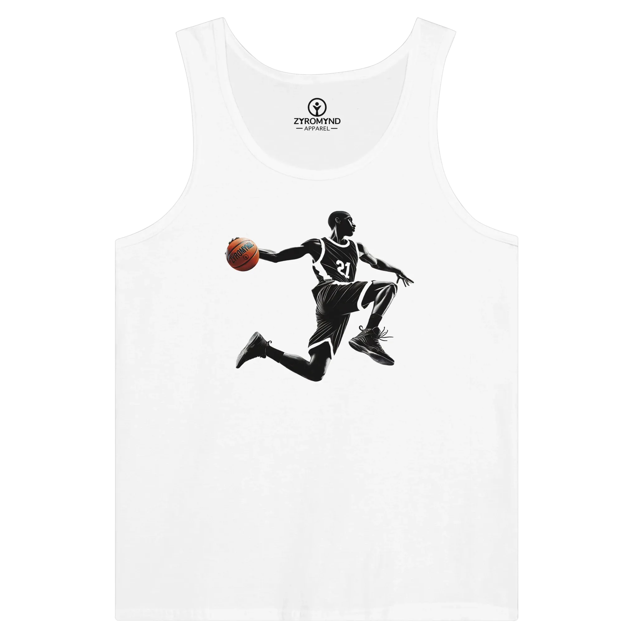 Basketball Player Mid-Air - Premium Unisex Tank Top