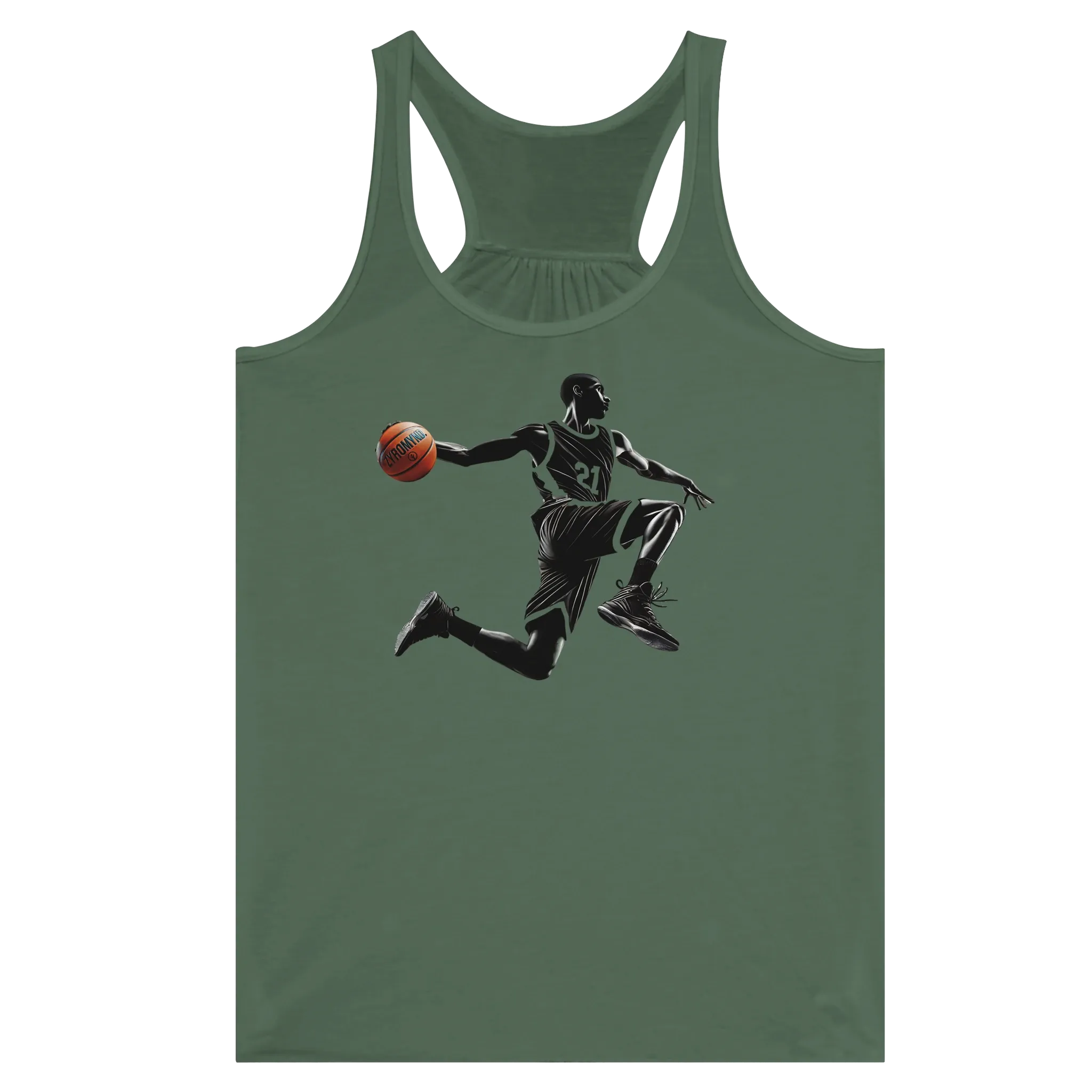 Basketball Player Mid-Air - Women's Flowy Racerback Tank Top | Bella   Canvas 8800