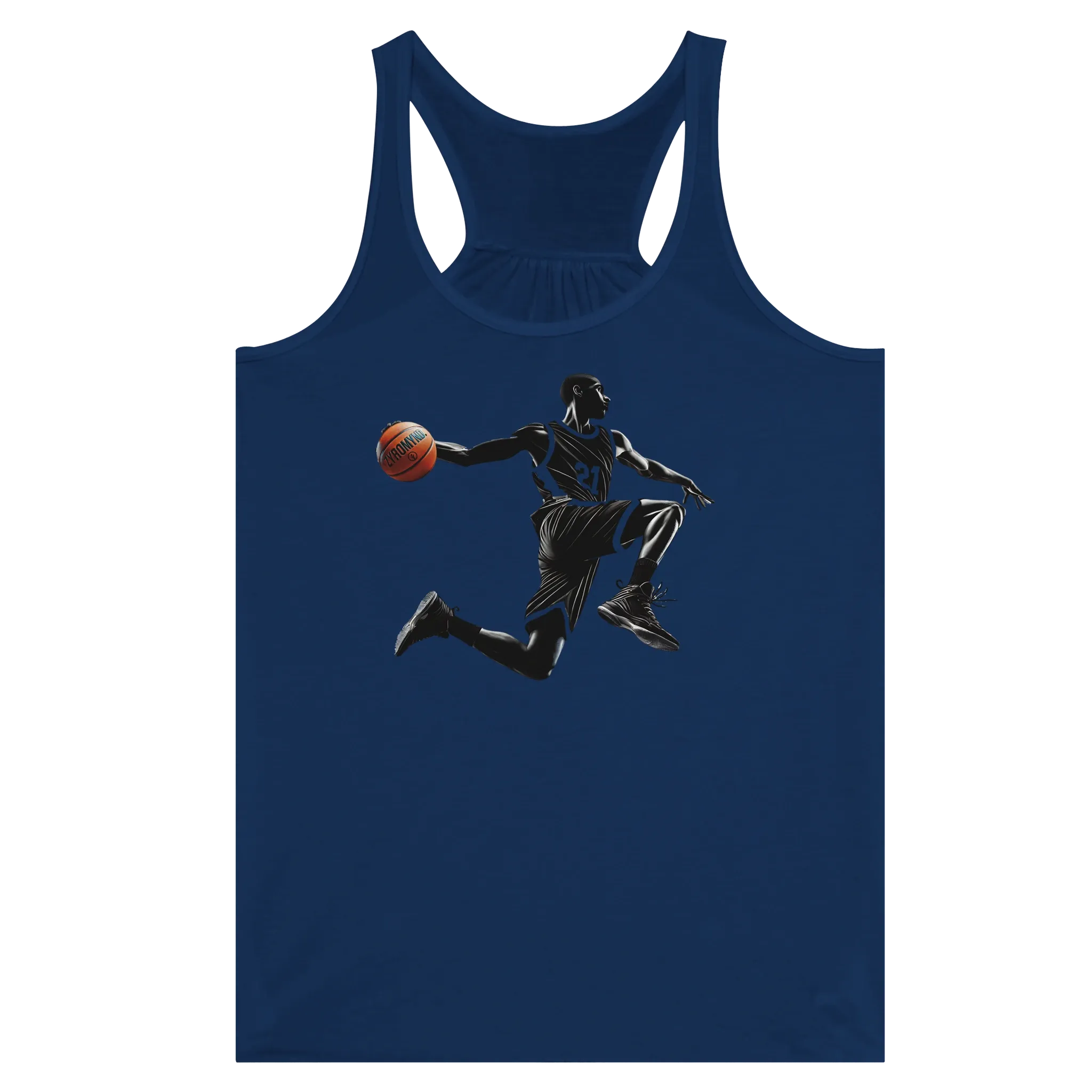 Basketball Player Mid-Air - Women's Flowy Racerback Tank Top | Bella   Canvas 8800