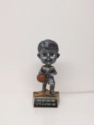 Basketball Trophy Bobble Head Girls 6" Rookie Jr League Madness Trophy Fantasy Basketball Champion Participation Award Personalized