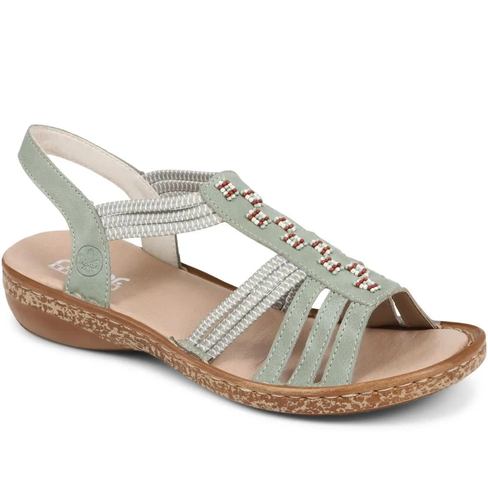 Beaded Slip-on Sandals - RKR37526 / 323 725