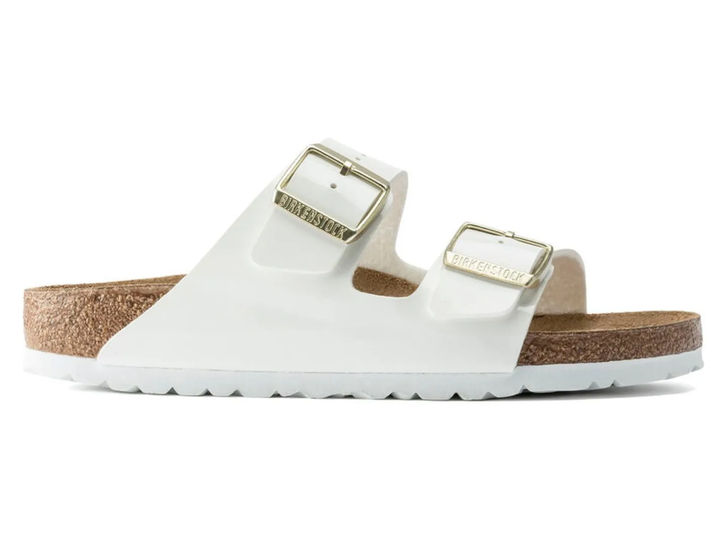 Birkenstock: Arizona Birko-Flor Patent in White