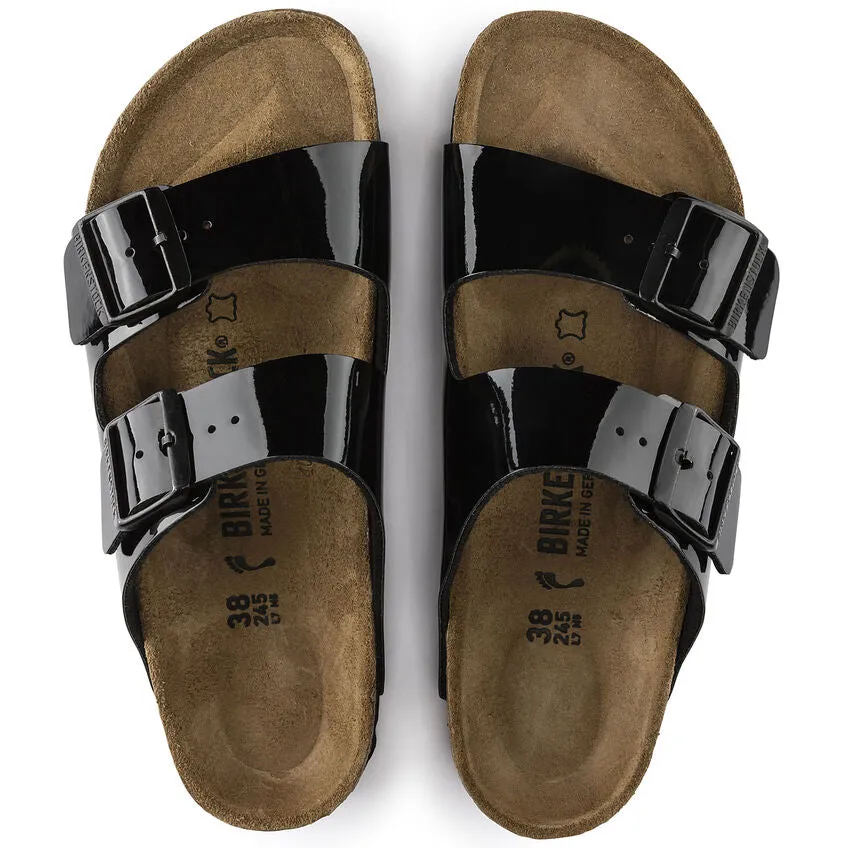 Birkenstock Arizona Black Patent Birko Flor