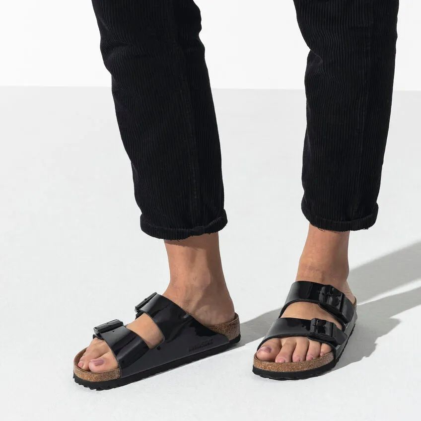 Birkenstock Arizona Black Patent Birko Flor