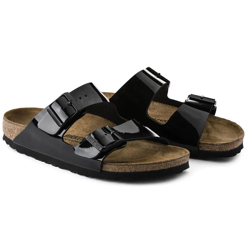 Birkenstock Arizona Black Patent Birko Flor