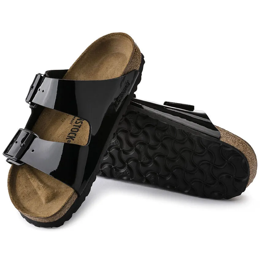 Birkenstock Arizona Black Patent Birko Flor