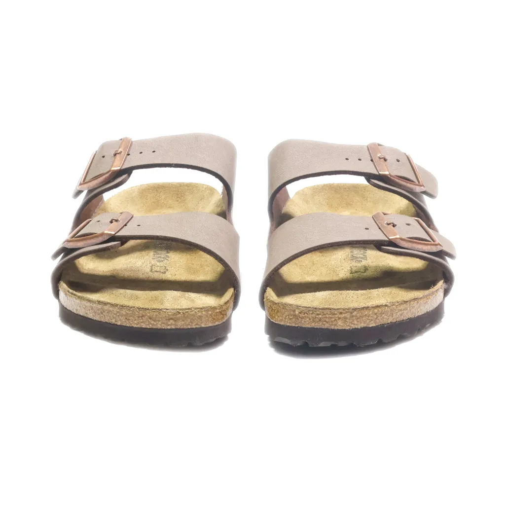 Birkenstock Arizona Flat Sandals Leather Brown Colour For Women