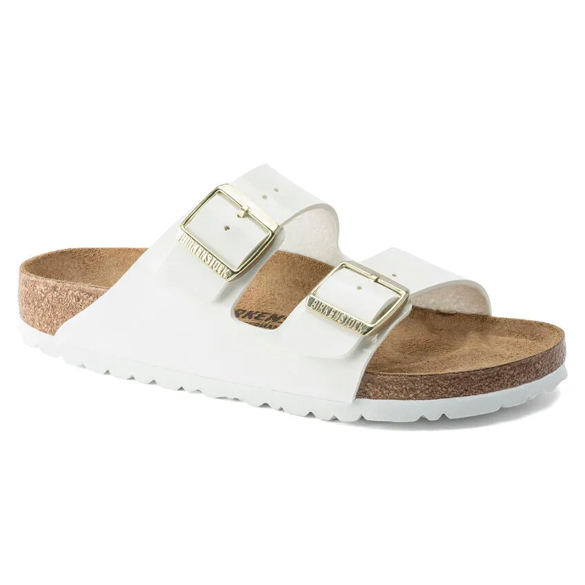 Birkenstock Arizona White Patent Birko Flor