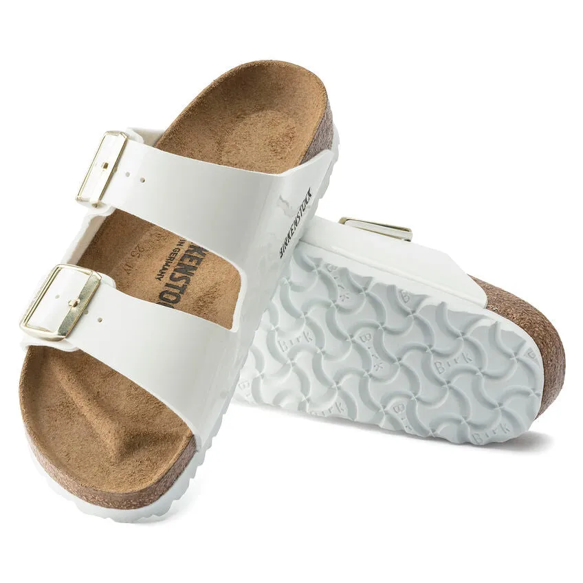 Birkenstock Arizona White Patent Birko Flor