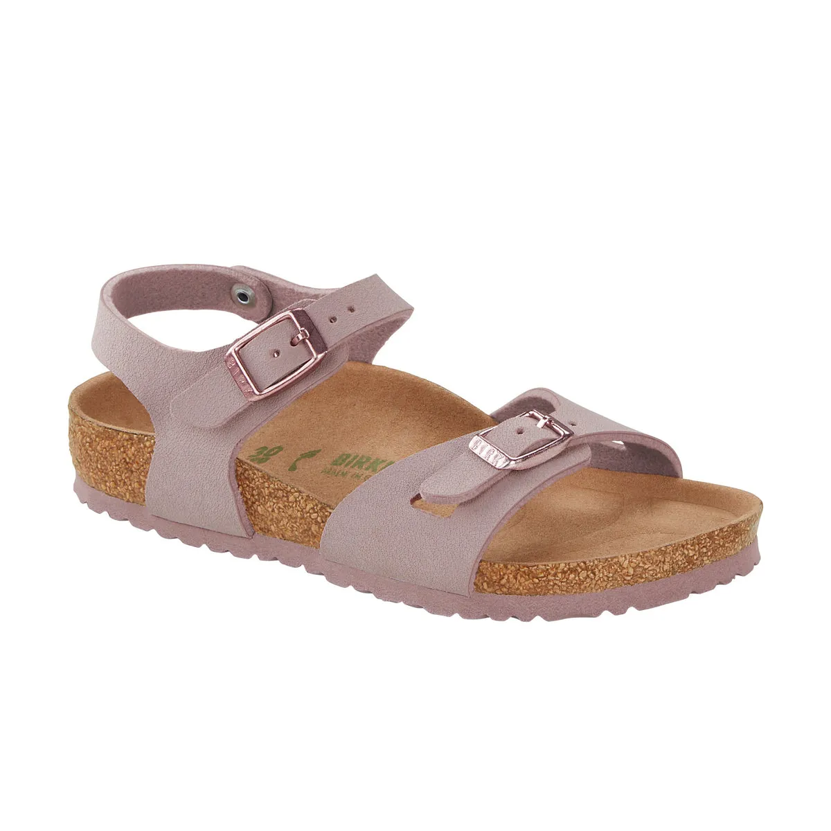 Birkenstock Rio Kids Earthy Vegan Lavender Fog BirkiBuc - NARROW