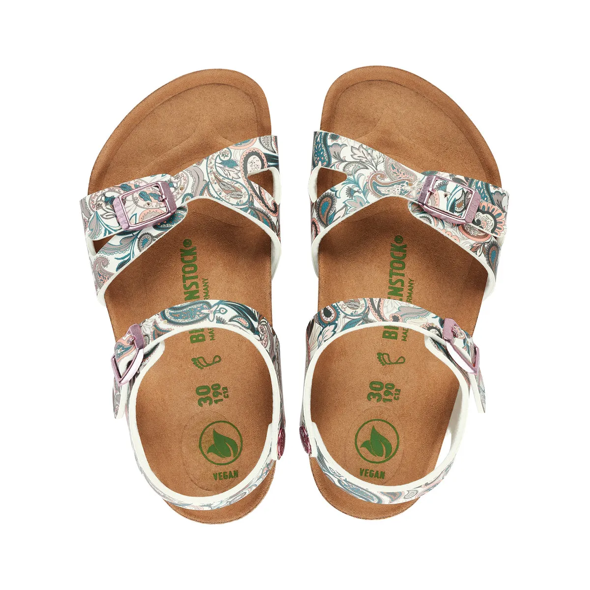 Birkenstock Rio Vegan Paisley Light Rose Birko Flor NARROW