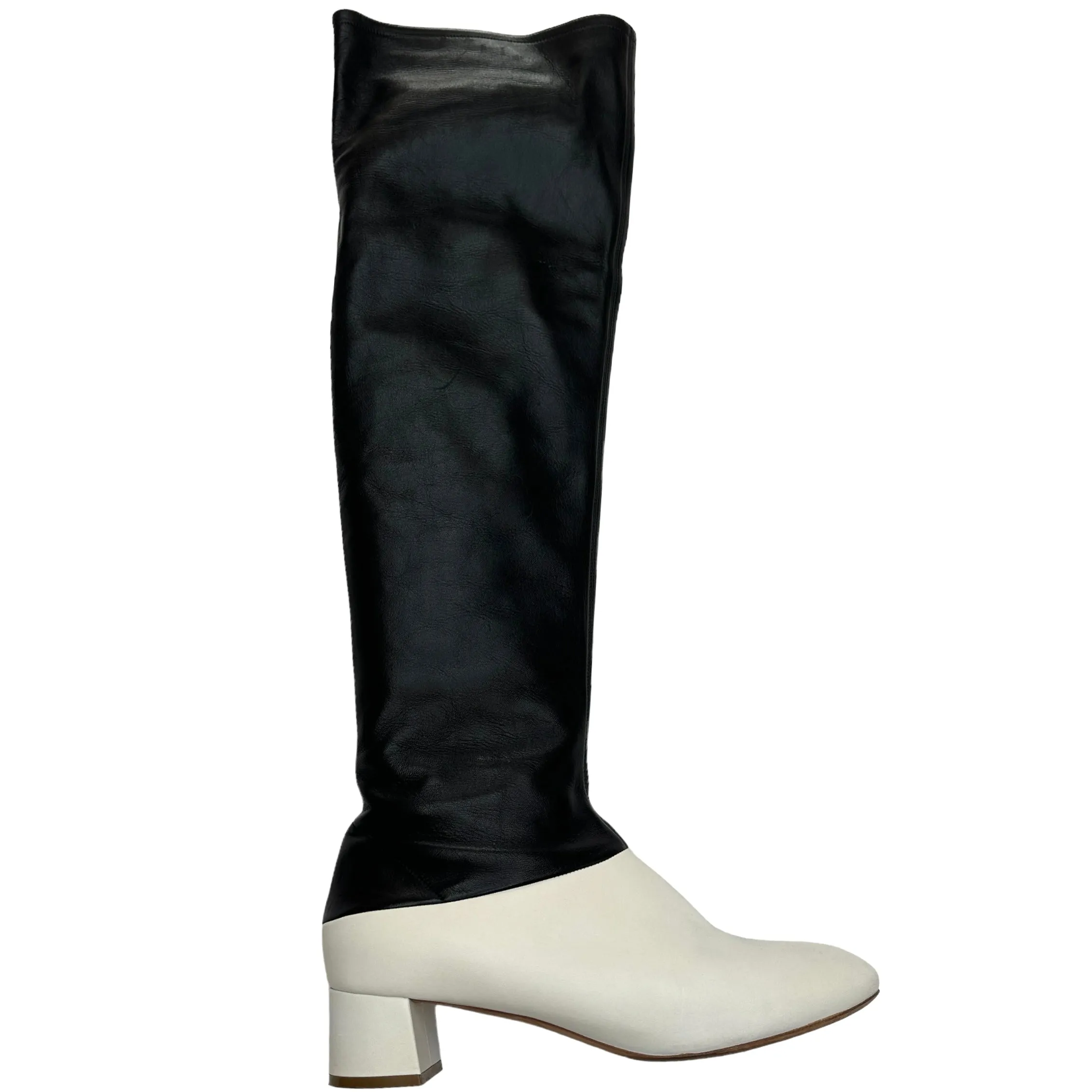 Black & White Tall Boots - 10