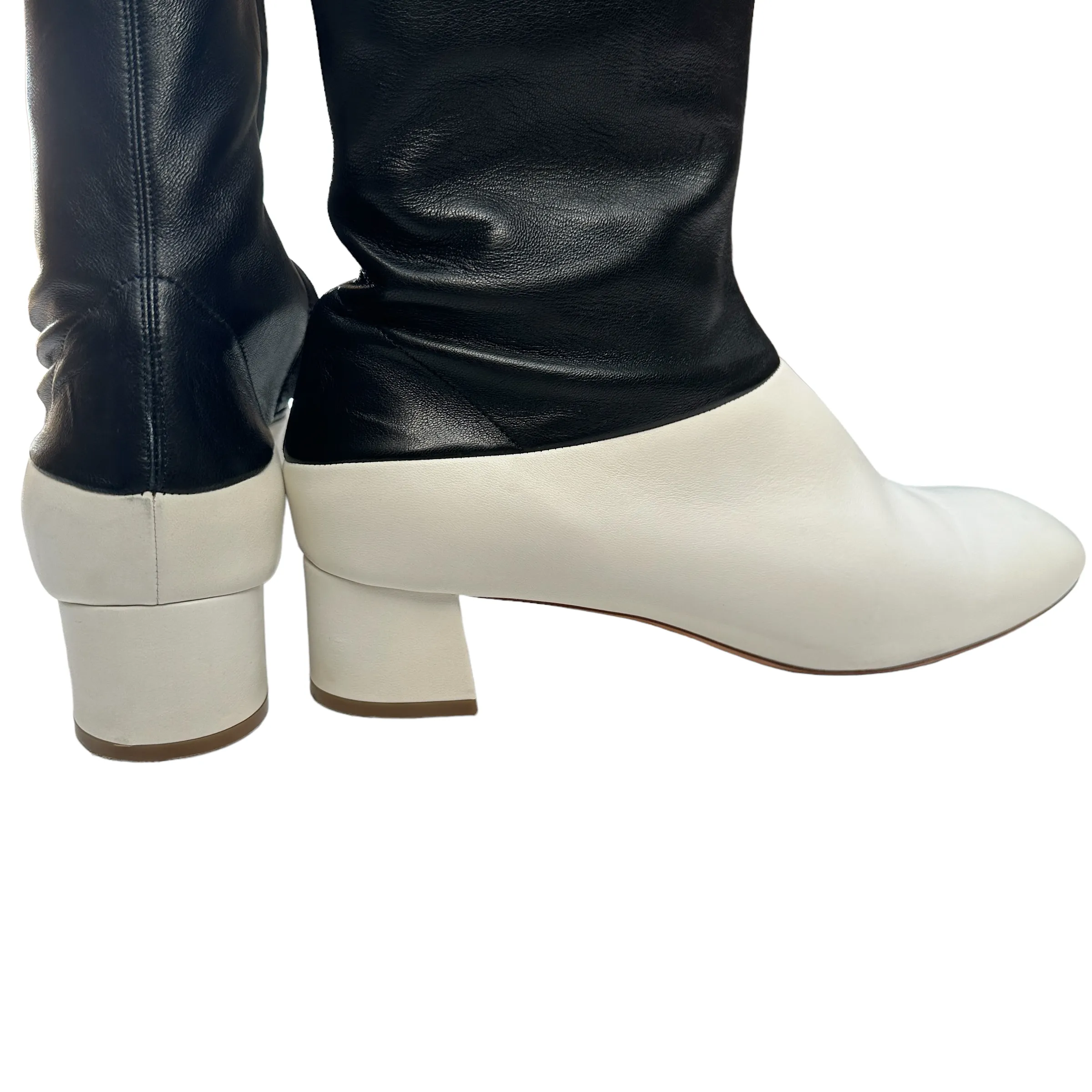 Black & White Tall Boots - 10