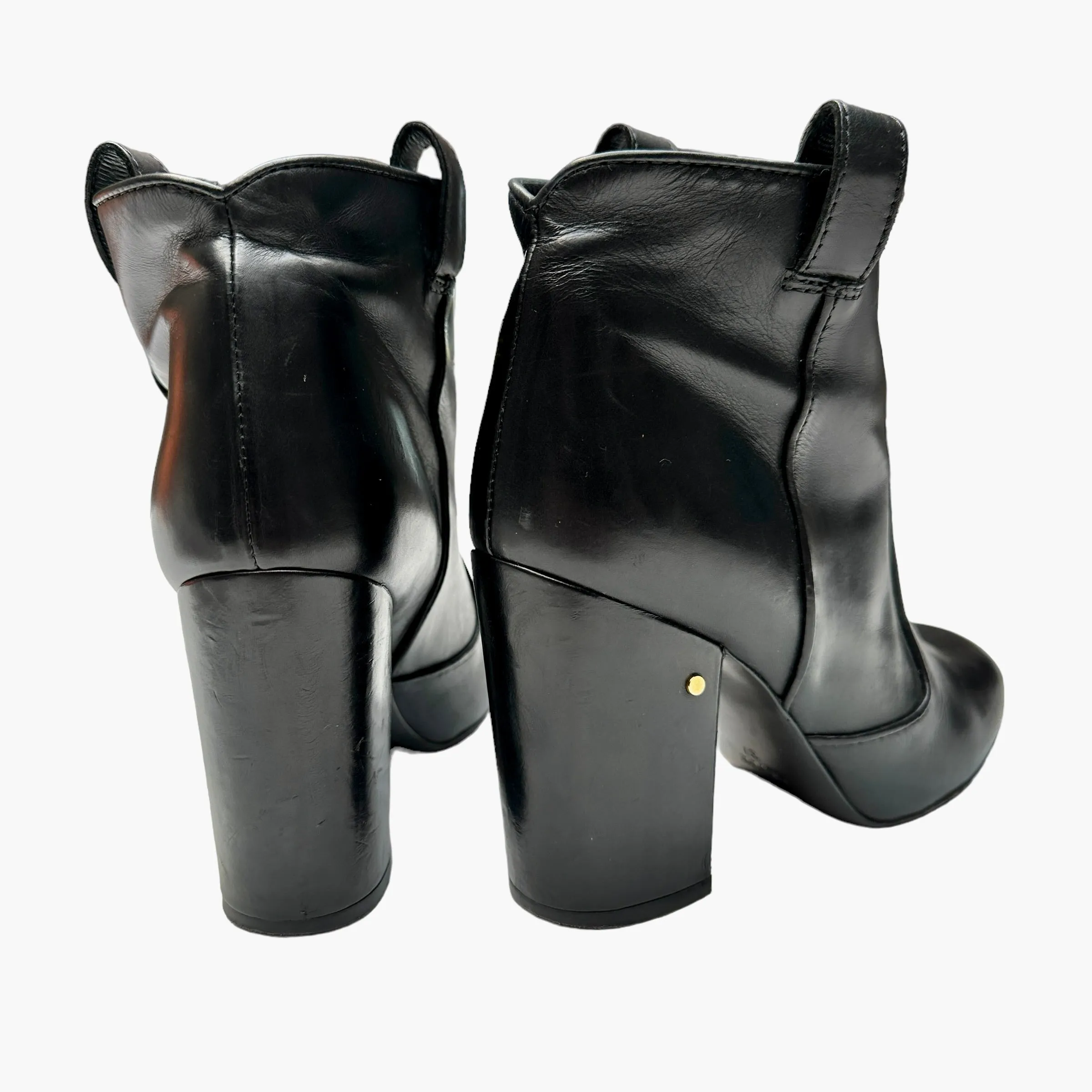 Black Leather Boots - 7