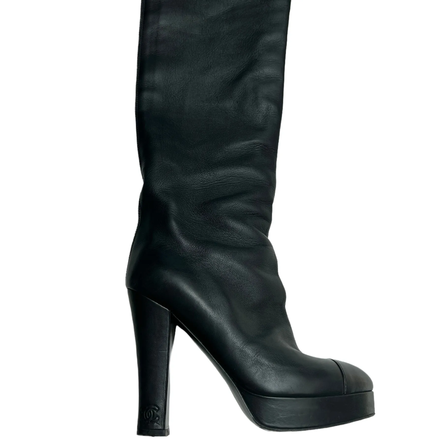 Black Over-The-Knee Boots - 7.5