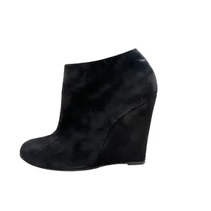 Black Suede Booties - 8.5