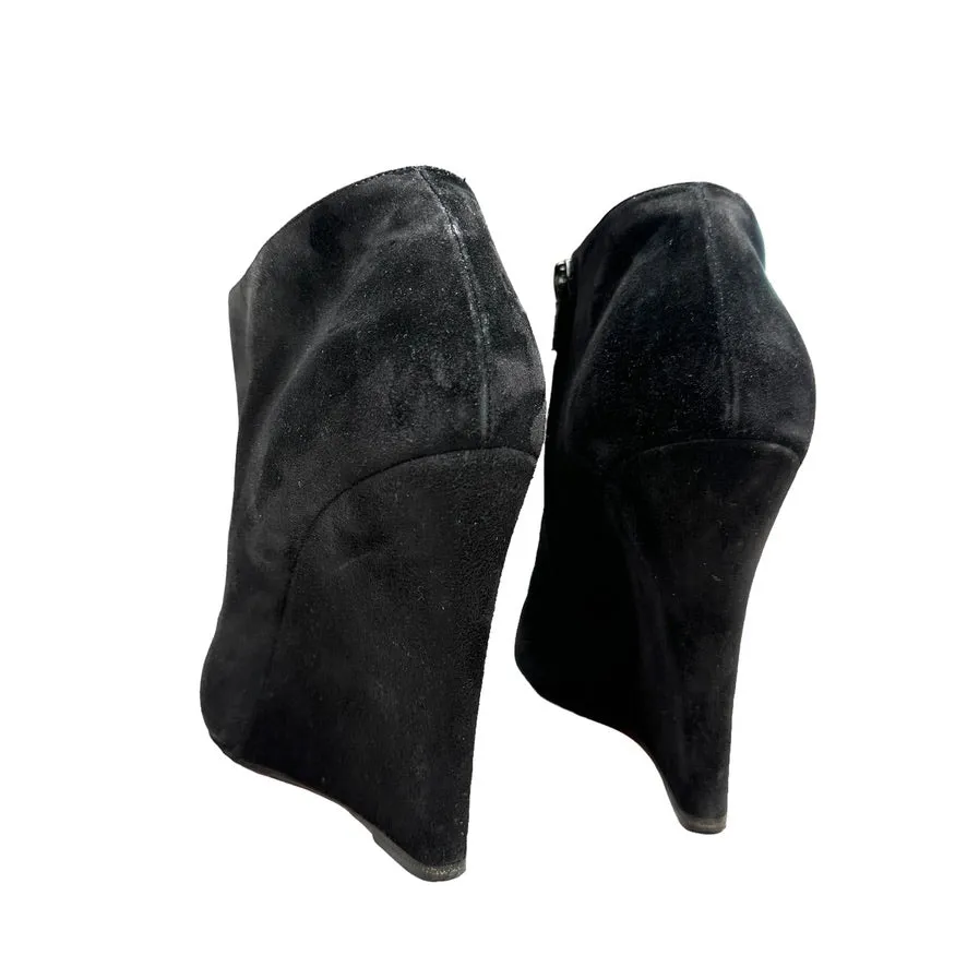 Black Suede Booties - 8.5