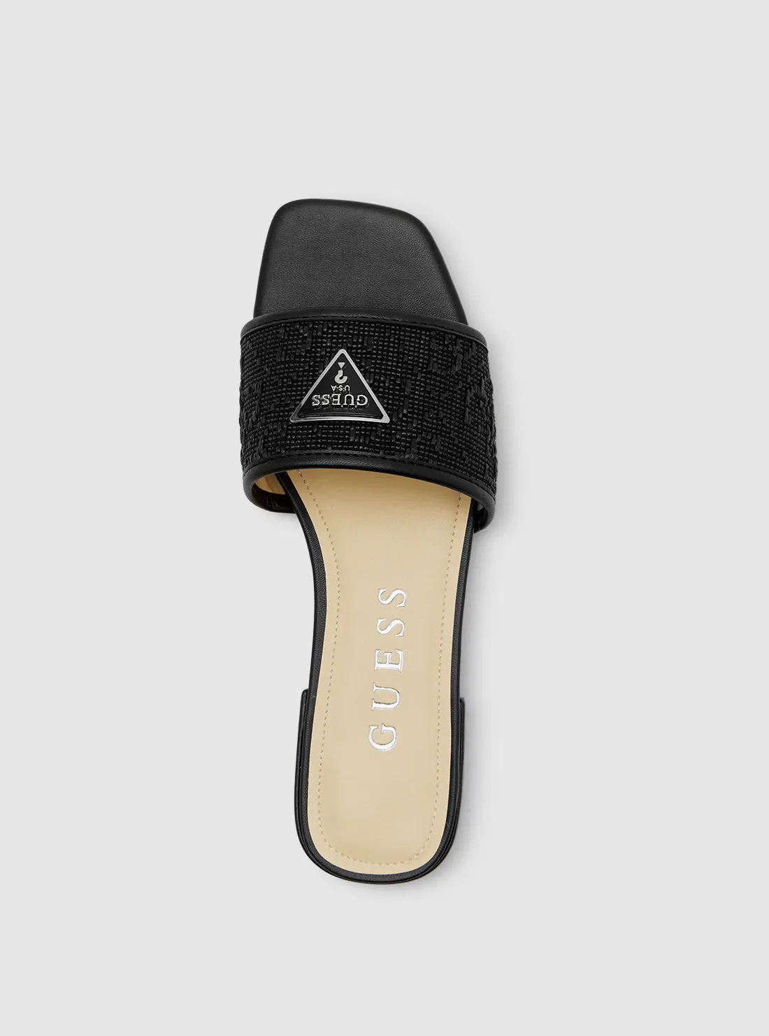 Black Tamsey Slide Sandals